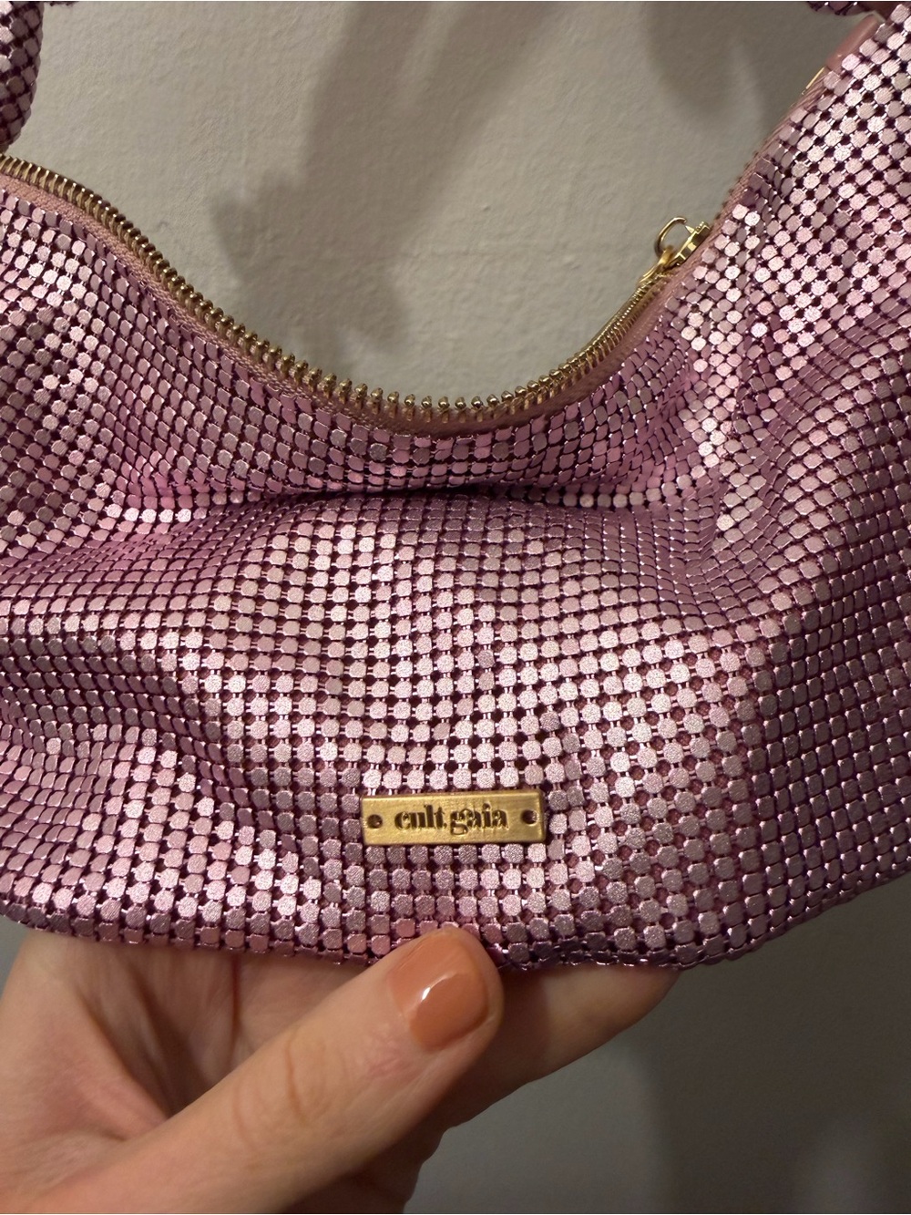 cult gaia Metallic Mini Shoulder Bag